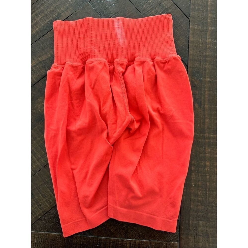 FP Movement Coral Ribbed Waist Bike Shorts Size XS/S New